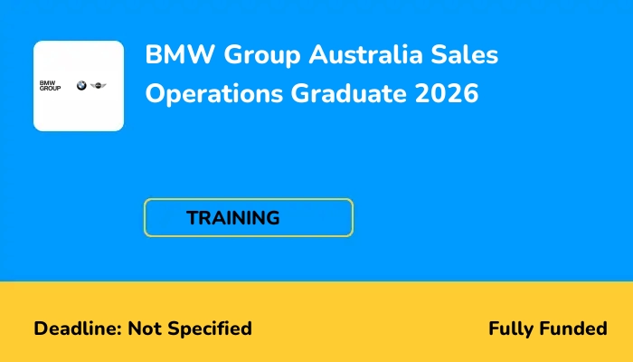 BMW Group Australia Sales Operations Graduate 2026