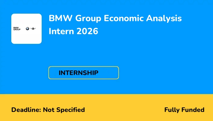 BMW Group Economic Analysis Intern 2026