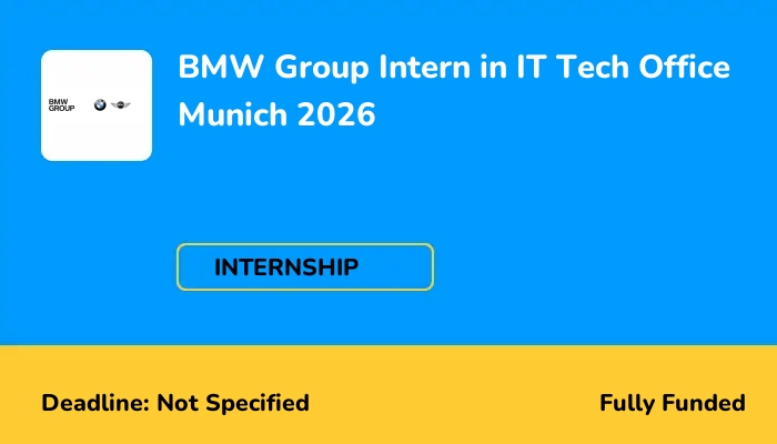 BMW Group Intern in IT Tech Office Munich 2026