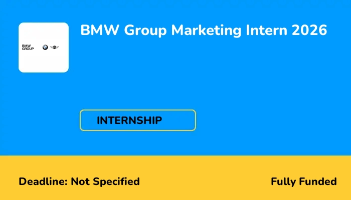 BMW Group Marketing Intern 2026