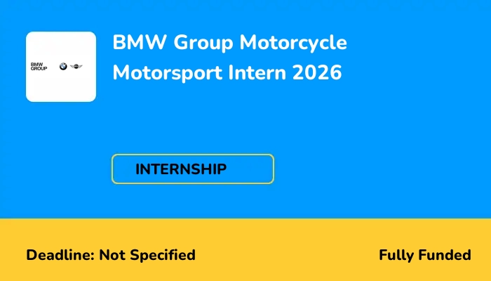 BMW Group Motorcycle Motorsport Intern 2026