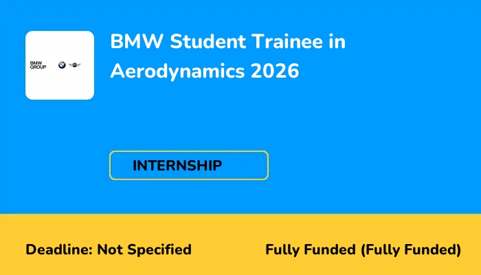BMW Student Trainee in Aerodynamics 2026