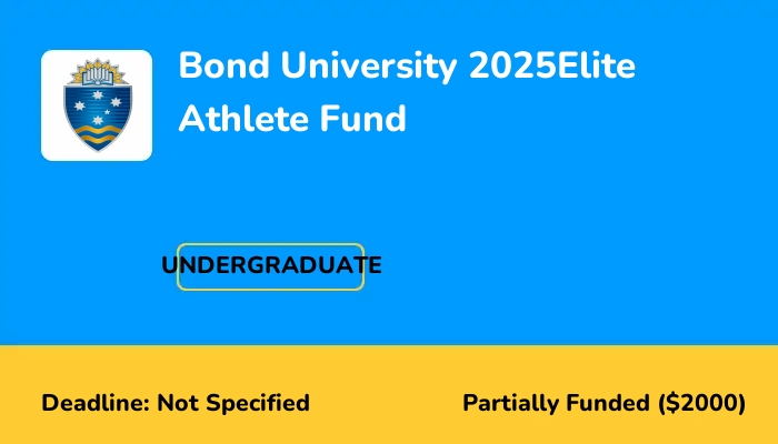 Bond University 2025 Elite Athlete Fund