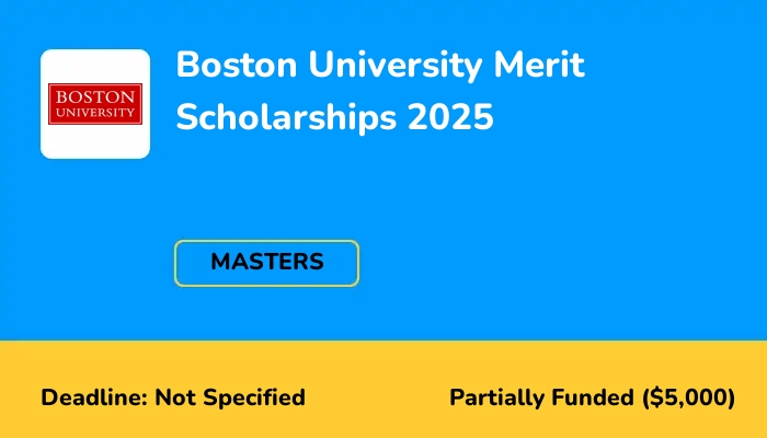 Boston University Merit Scholarships 2025 for Master Students