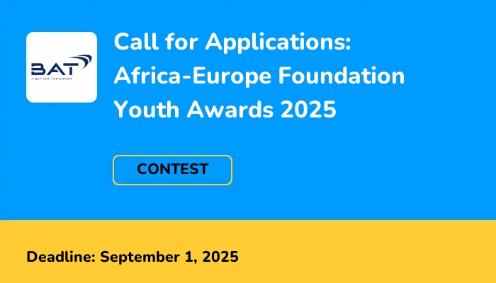Call for Applications: Africa-Europe Foundation Youth Awards 2025