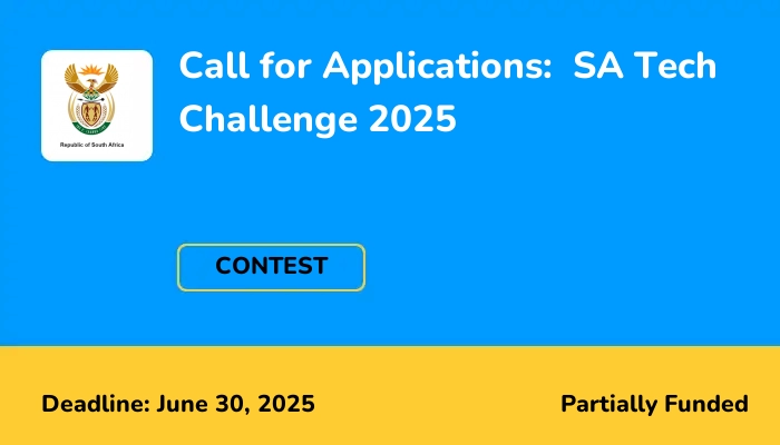 Call for Applications:  SA Tech Challenge 2025
