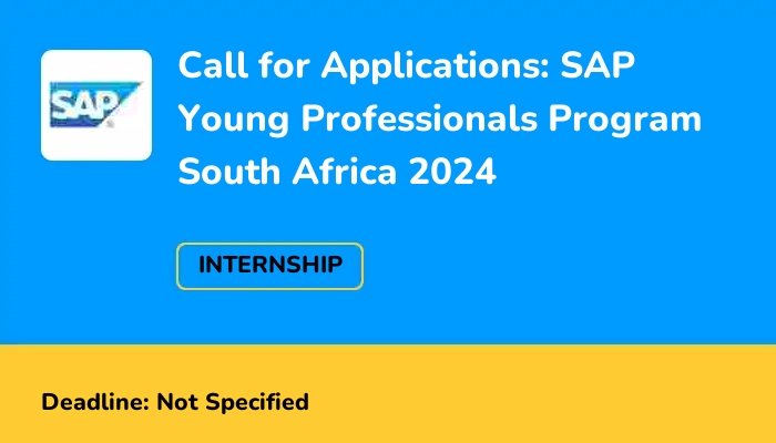 Call for Applications: SAP Young Professionals Program South Africa 2024