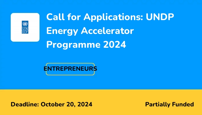 Call for Applications: UNDP Energy Accelerator Programme 2024