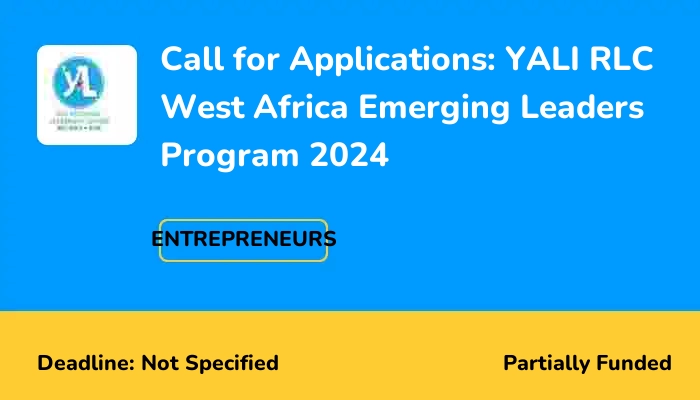 Call for Applications: YALI RLC West Africa Emerging Leaders Program 2024
