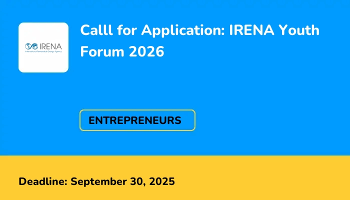 Calll for Application: IRENA Youth Forum 2026