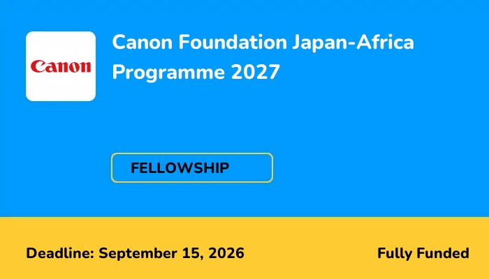 Canon Foundation Japan-Africa Programme 2027