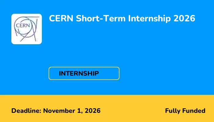 CERN Short-Term Internship 2026