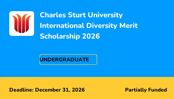 Charles Sturt University International Diversity Merit Scholarship 2026