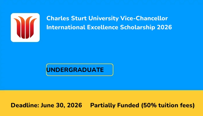 Charles Sturt University Vice-Chancellor International Excellence Scholarship 2026