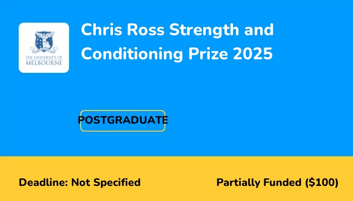 Chris Ross Strength and Conditioning Prize 2025