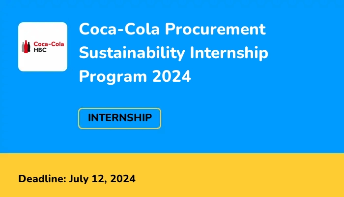 Coca-Cola Procurement Sustainability Internship Program 2024