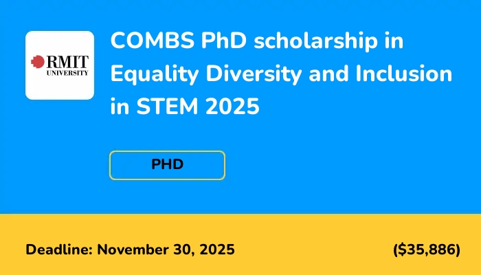 COMBS PhD scholarship in Equality Diversity and Inclusion in STEM 2025