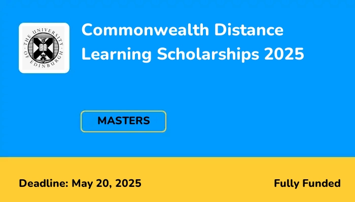 Commonwealth Distance Learning Scholarships 2025