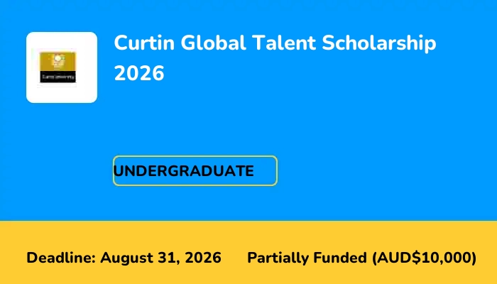 Curtin Global Talent Scholarship 2026