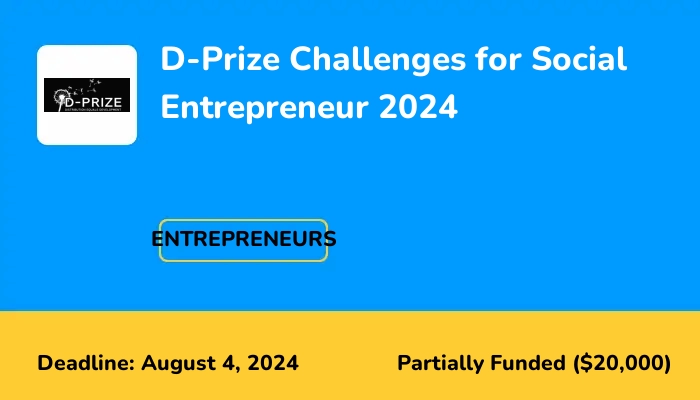 D-Prize Challenges for Social Entrepreneur 2024