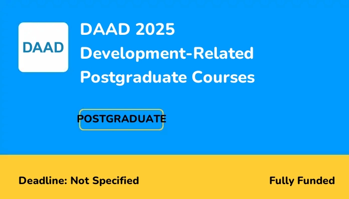 DAAD 2025 Development-Related Postgraduate Courses
