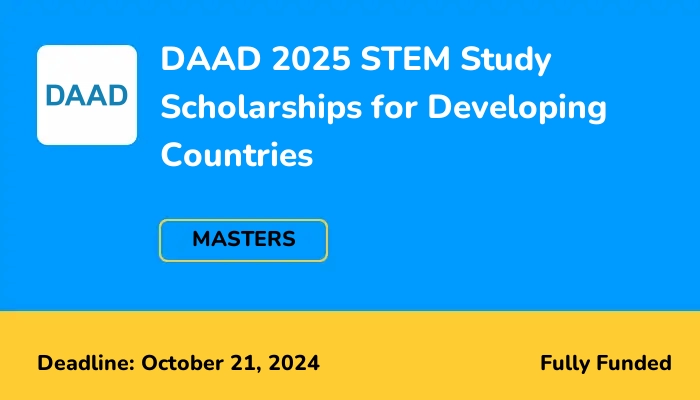 DAAD 2025 STEM Study Scholarships for Developing Countries