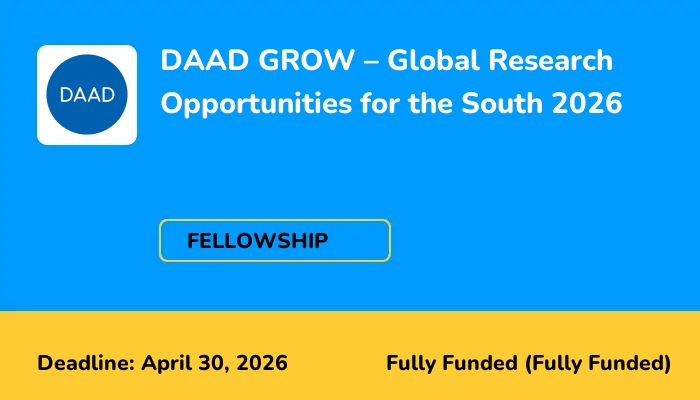 DAAD GROW - Global Research Opportunities for the South 2026