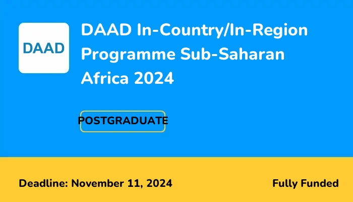 DAAD In-Country/In-Region Programme Sub-Saharan Africa 2024