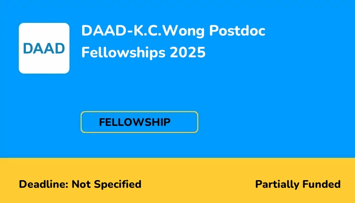 DAAD-K.C.Wong Postdoc Fellowships 2025