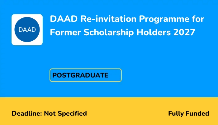 DAAD Re-invitation Programme for Former Scholarship Holders 2027