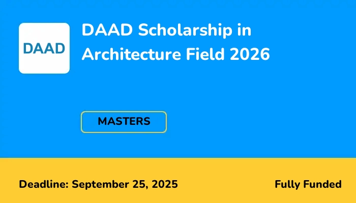 DAAD Scholarship in Architecture Field 2026