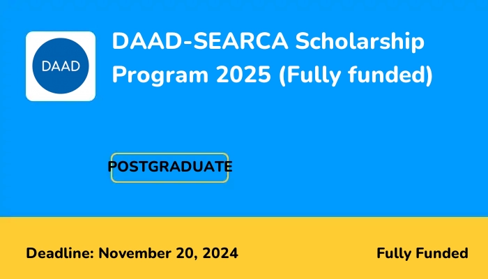 DAAD-SEARCA Scholarship Program 2025 (Fully funded)
