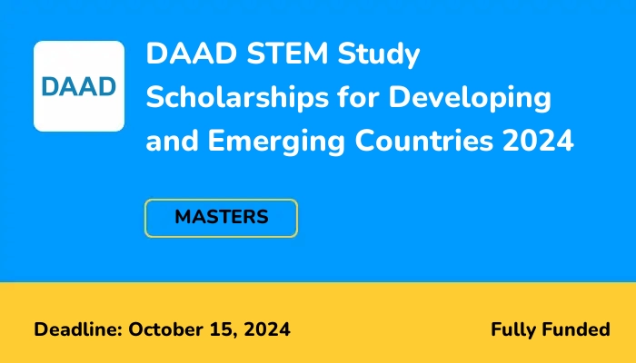 DAAD STEM Study Scholarships for Developing and Emerging Countries 2024