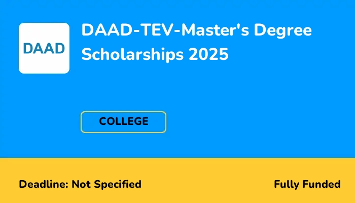 DAAD-TEV-Master's Degree Scholarships 2025