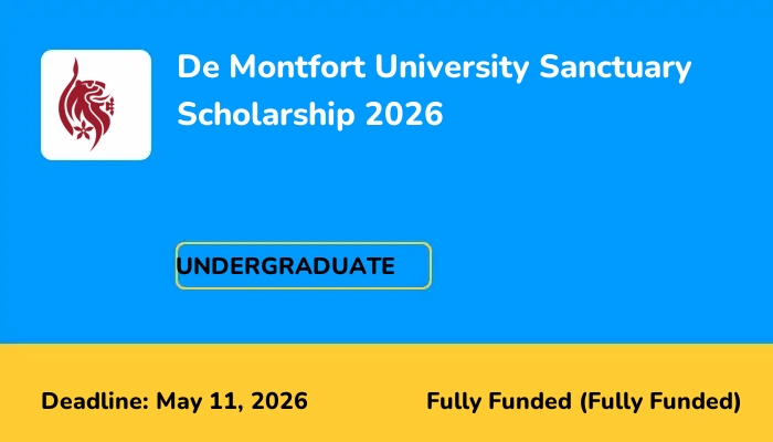 De Montfort University Sanctuary Scholarship 2026
