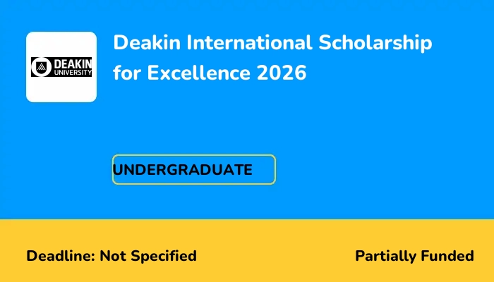 Deakin International Scholarship for Excellence 2026