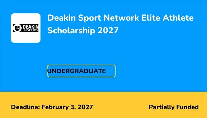 Deakin Sport Network Elite Athlete Scholarship 2027