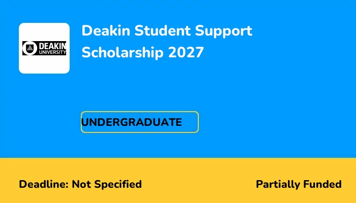 Deakin Student Support Scholarship 2027