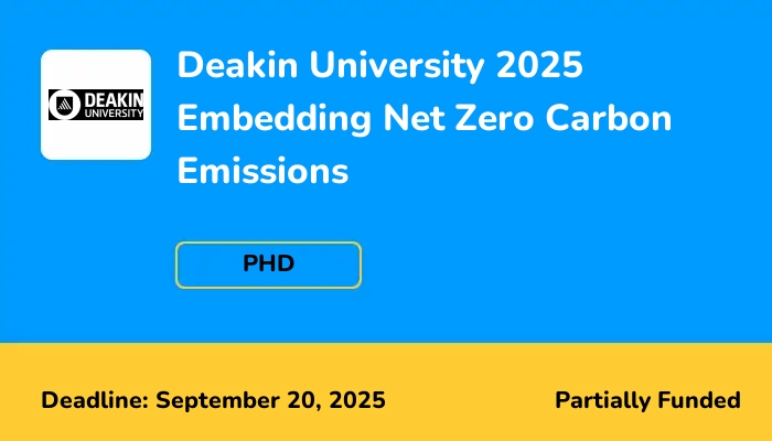 Deakin University 2025 Embedding Net Zero Carbon Emissions