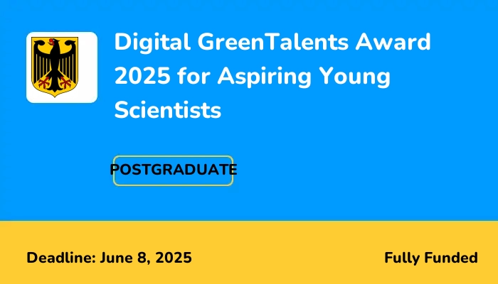 Digital GreenTalents Award 2025 for Aspiring Young Scientists