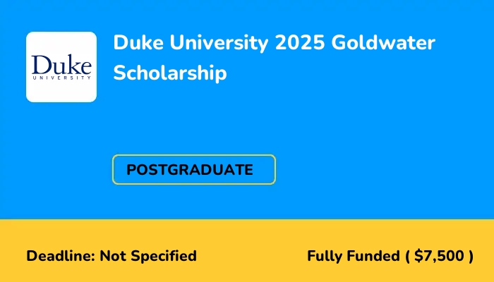 Duke University 2025 Goldwater Scholarship