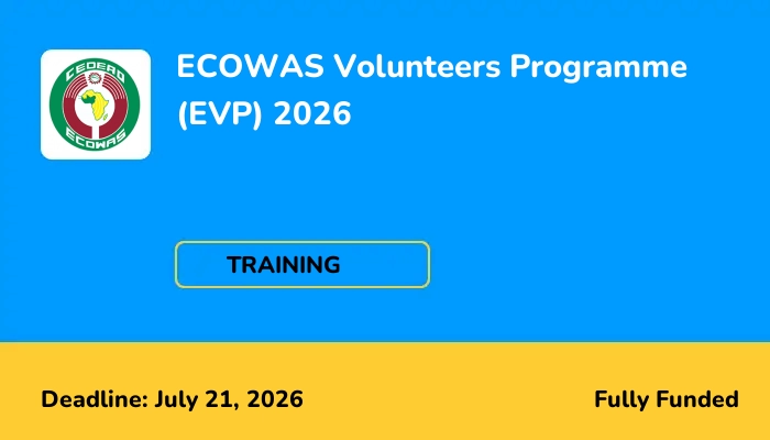 ECOWAS Volunteers Programme (EVP) 2026