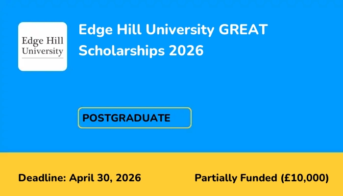 Edge Hill University GREAT Scholarships 2026