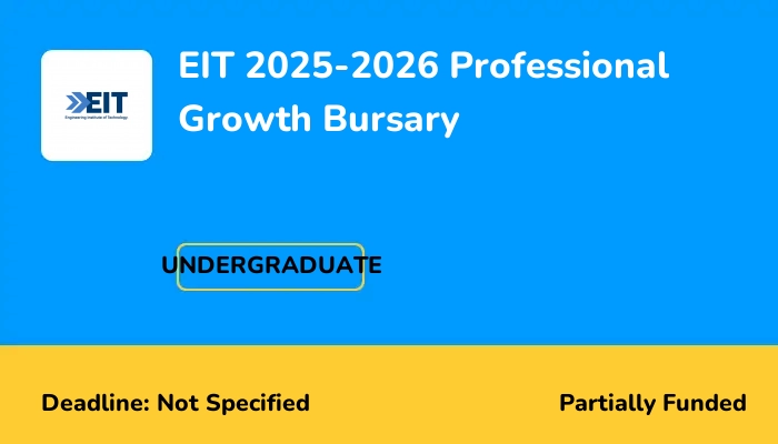EIT 2025-2026 Professional Growth Bursary