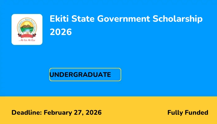 Ekiti State Government Scholarship 2026