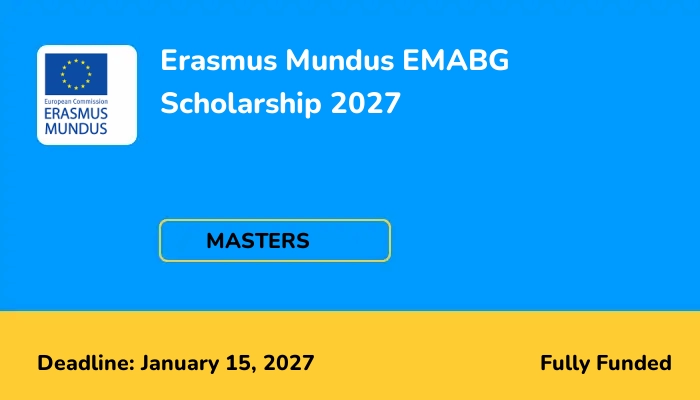 Erasmus Mundus EMABG Scholarship 2027