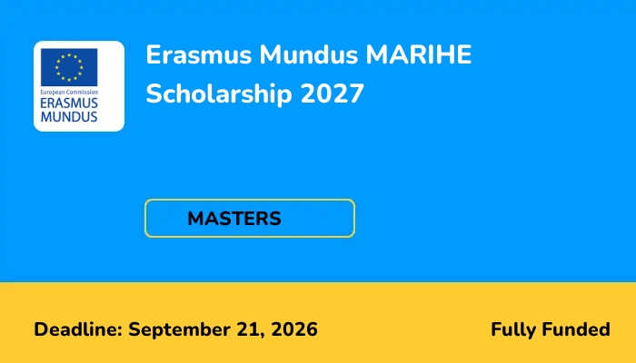 Erasmus Mundus MARIHE Scholarship 2027
