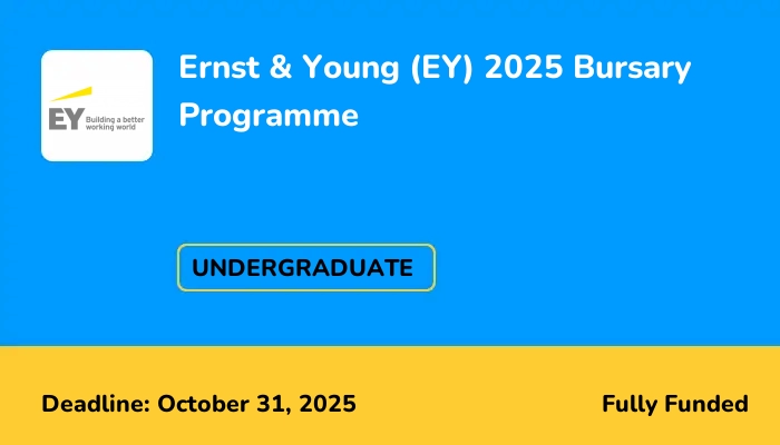 Ernst & Young (EY) 2025 Bursary Programme