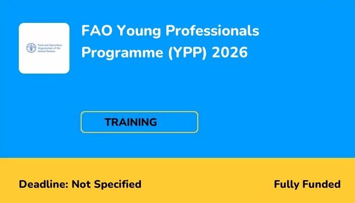 FAO Young Professionals Programme (YPP) 2026