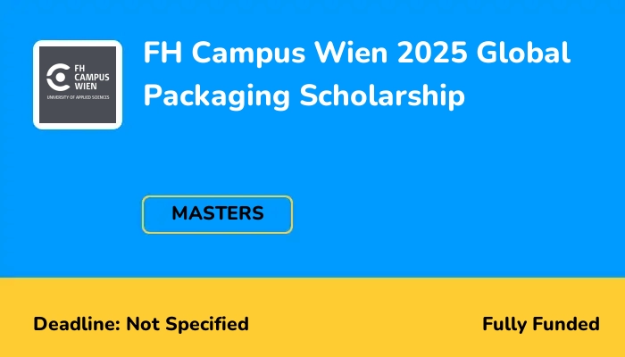 FH Campus Wien 2025 Global Packaging Scholarship